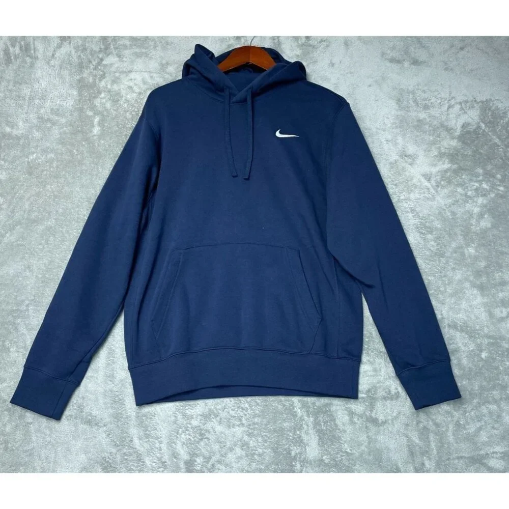 Copy Nike Men's Navy Blue Small Hoodie Pullover Sweatshirt With Pocket K1115